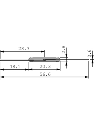Littelfuse - MRPR-8-37-43 - Reed contact 1 make contact (NO) 265 VAC 1.0 A, MRPR-8-37-43, Littelfuse
