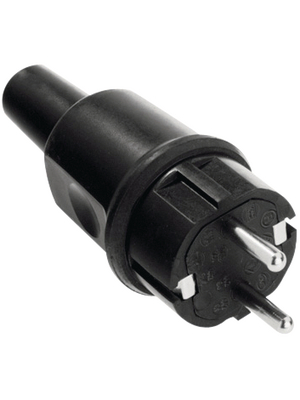 Bachmann - 913.173 - Mains Plug N/A black F (CEE 7/4), 913.173, Bachmann