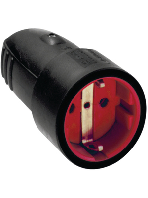 Bachmann - 913.174 - Mains cable socket N/A black F (CEE 7/3), 913.174, Bachmann