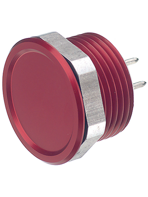Schurter - 1241.3005 - Piezo button, vandal-proof red 22.1 mm 42 VAC / 60 VDC 0.1 A 1 make contact (NO), 1241.3005, Schurter