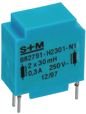 EPCOS - B82791-H2501-N1 - Inductor, radial 10 mH  (2x) 0.5 A  (2x), B82791-H2501-N1, EPCOS
