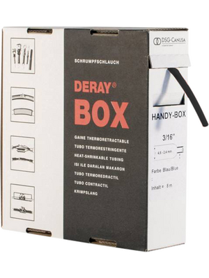 DSG-Canusa - DERAY-HANDY-BOX 3/8 BLACK - Heat-shrink tubing spool box black 9.5 mmx4.8 mmx5 m, DERAY-HANDY-BOX 3/8 BLACK, DSG-Canusa