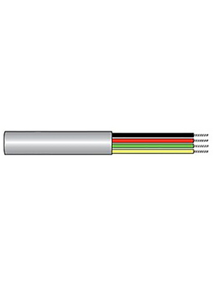 Alpha Wire - 1608 - Data cable unshielded   8  x0.12 mm2 Bare copper stranded wire grey, 1608, Alpha Wire