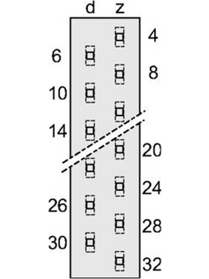 Pentair Schroff - 69001-944 - Female connector N/A 24+7 z + b + d, 69001-944, Pentair Schroff