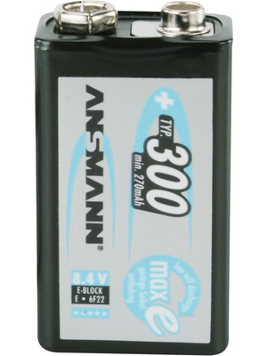 Ansmann - 5035453 - NiMH rechargeable battery HR22/E-Block 8.4 V 300 mAh, 5035453, Ansmann
