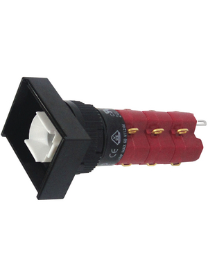 DECA - SD16-LMT1-3S - Illuminated push-button 18 x 24 mm 3 NO+3 NC, SD16-LMT1-3S, DECA