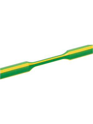 HellermannTyton - TREDUX-3/1 PO-X GNYE 20 - Heat-shrink tubing green / yellow 3 mm x 1 mm x 1 m - 3:1, TREDUX-3/1 PO-X GNYE 20, HellermannTyton