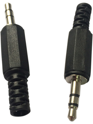 RND Connect - RND 205-00619 - Stereo Jack Connector  black, 3.5 mm, Male, RND 205-00619, RND Connect
