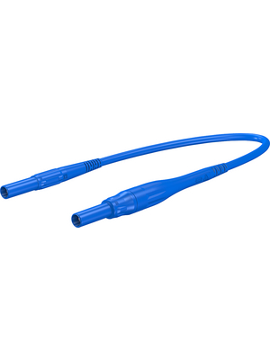 Staeubli Electrical Connectors - XSMF-419 100CM BLUE - Fused laboratory cable ? 4 mm blue 100 cm 1 mm2 CAT IV, XSMF-419 100CM BLUE, St?ubli Electrical Connectors