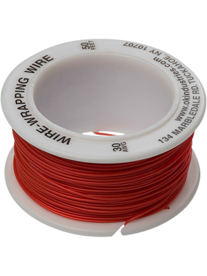 OK Industries - R-30R-0050 - Wire-wrap wire KYNAR 0.05 mm2 red, R-30R-0050, OK Industries