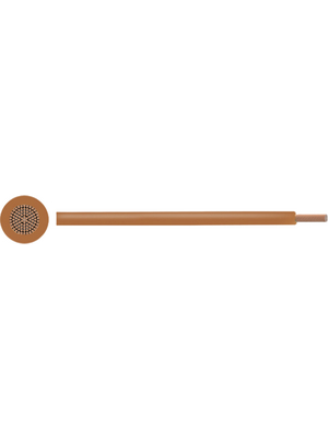 RND Cable - RND 475-00086 - Stranded wire, 0.50 mm2, brown Copper PVC, RND 475-00086, RND Cable