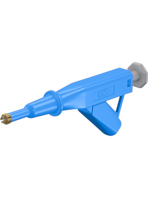 Staeubli Electrical Connectors - VARIOGRIP-6 BLUE - Plug Adapter ? 4 mm blue 600 V, 24 A, CAT IV, VARIOGRIP-6 BLUE, St?ubli Electrical Connectors