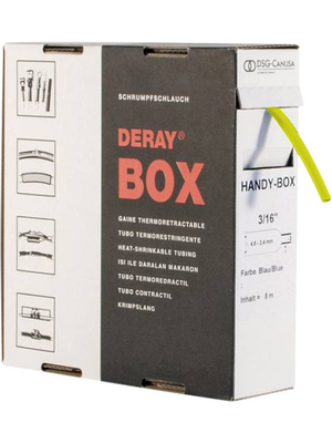 DSG-Canusa - DERAY-HANDY-BOX 3/32 YELLOW - Heat-shrink tubing spool box yellow 2.4 mmx1.2 mmx10 m, DERAY-HANDY-BOX 3/32 YELLOW, DSG-Canusa