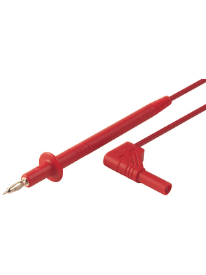 SKS Kontakttechnik - PL 2600 S W ROT / RED - Test probe lead ? 4 mm safety plug 90 100 cm red PVC, PL 2600 S W ROT / RED, SKS Kontakttechnik