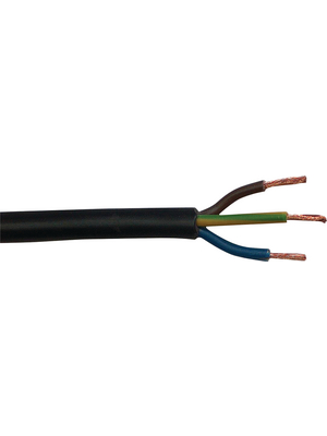  - CABLE-EL3X150 - Mains cable, 3 x1.50 mm2, black, CABLE-EL3X150