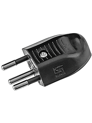 Steffen - CONNECTOR T12 BLACK PARTLY ISO - Mains Plug Type 12 , black, CONNECTOR T12 BLACK PARTLY ISO, Steffen
