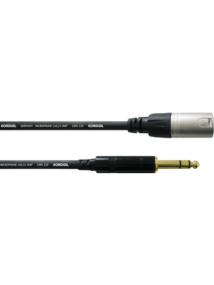 Cordial - CFM 3 MV - Audio cable 6.3 mm - XLR m - m 3.00 m black, CFM 3 MV, Cordial