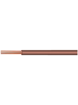 Helukabel - 52875 - Stranded wire, Halogen-Free, 0.50 mm2, brown Copper strand bare, fine-wire Rubber, 52875, Helukabel